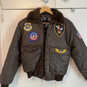 Leather Bomber Jacket